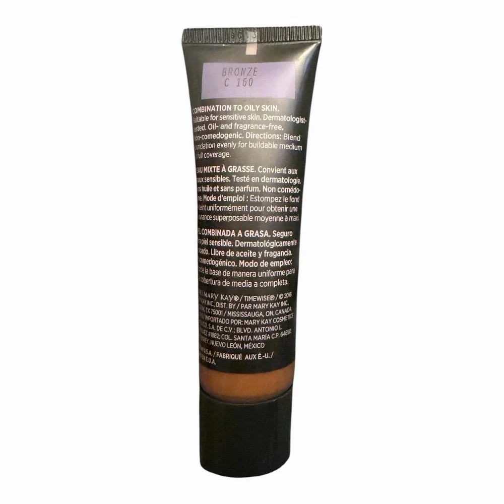 Mary Kay TimeWise Matte 3D Foundation Bronze C 160 Oil-Free 1 fl oz